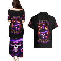 Wizard Skull Halloween Couples Matching Puletasi Dress and Hawaiian Shirt Don't Try To Figure Me Out I'm A Special - Wonder Print Shop