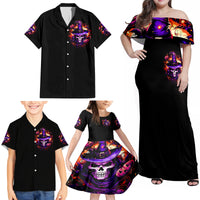 Wizard Skull Halloween Family Matching Off Shoulder Maxi Dress and Hawaiian Shirt Don't Try To Figure Me Out I'm A Special - Wonder Print Shop