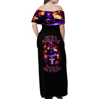 Wizard Skull Halloween Family Matching Off Shoulder Maxi Dress and Hawaiian Shirt Don't Try To Figure Me Out I'm A Special - Wonder Print Shop