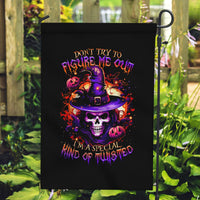 Wizard Skull Halloween Garden Flag Don't Try To Figure Me Out I'm A Special - Wonder Print Shop