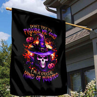 Wizard Skull Halloween Garden Flag Don't Try To Figure Me Out I'm A Special - Wonder Print Shop