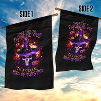 Wizard Skull Halloween Garden Flag Don't Try To Figure Me Out I'm A Special - Wonder Print Shop