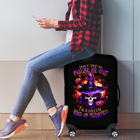 Wizard Skull Halloween Luggage Cover Don't Try To Figure Me Out I'm A Special - Wonder Print Shop