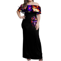 Wizard Skull Halloween Off Shoulder Maxi Dress Don't Try To Figure Me Out I'm A Special - Wonder Print Shop