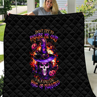 Wizard Skull Halloween Quilt Don't Try To Figure Me Out I'm A Special - Wonder Print Shop