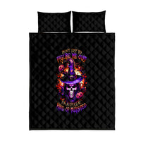 Wizard Skull Halloween Quilt Bed Set Don't Try To Figure Me Out I'm A Special - Wonder Print Shop