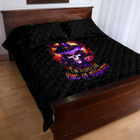 Wizard Skull Halloween Quilt Bed Set Don't Try To Figure Me Out I'm A Special - Wonder Print Shop