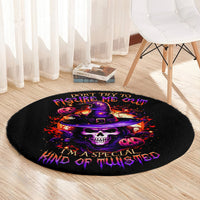 wizard-skull-halloween-round-carpet-dont-try-to-figure-me-out-im-a-special