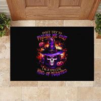Wizard Skull Halloween Rubber Doormat Don't Try To Figure Me Out I'm A Special - Wonder Print Shop