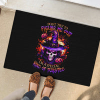 Wizard Skull Halloween Rubber Doormat Don't Try To Figure Me Out I'm A Special - Wonder Print Shop