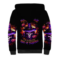 Wizard Skull Halloween Sherpa Hoodie Don't Try To Figure Me Out I'm A Special - Wonder Print Shop