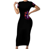 Wizard Skull Halloween Short Sleeve Bodycon Dress Don't Try To Figure Me Out I'm A Special - Wonder Print Shop