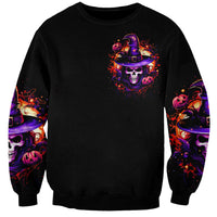 Wizard Skull Halloween Sweatshirt Don't Try To Figure Me Out I'm A Special - Wonder Print Shop