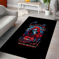 Lady Skull Area Rug They Ask You To Be Yourself And Yet They Judge You - Wonder Print Shop