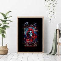 Lady Skull Canvas Wall Art They Ask You To Be Yourself And Yet They Judge You - Wonder Print Shop