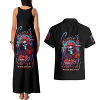 Lady Skull Couples Matching Tank Maxi Dress and Hawaiian Shirt They Ask You To Be Yourself And Yet They Judge You - Wonder Print Shop