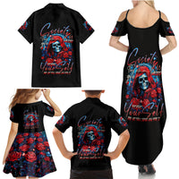 Lady Skull Family Matching Summer Maxi Dress and Hawaiian Shirt They Ask You To Be Yourself And Yet They Judge You - Wonder Print Shop