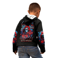 Lady Skull Kid Hoodie They Ask You To Be Yourself And Yet They Judge You - Wonder Print Shop