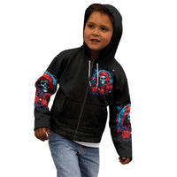 Lady Skull Kid Hoodie They Ask You To Be Yourself And Yet They Judge You - Wonder Print Shop