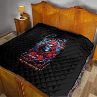 Lady Skull Quilt They Ask You To Be Yourself And Yet They Judge You - Wonder Print Shop