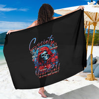 Lady Skull Sarong They Ask You To Be Yourself And Yet They Judge You - Wonder Print Shop