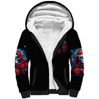 Lady Skull Sherpa Hoodie They Ask You To Be Yourself And Yet They Judge You - Wonder Print Shop