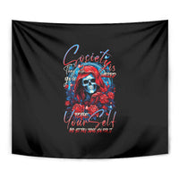 Lady Skull Tapestry They Ask You To Be Yourself And Yet They Judge You - Wonder Print Shop