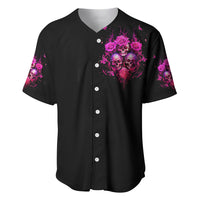 Three Rose Skull Baseball Jersey Stuck Between Idk Idc And Idgaf - Wonder Print Shop