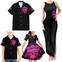 Three Rose Skull Family Matching Tank Maxi Dress and Hawaiian Shirt Stuck Between Idk Idc And Idgaf - Wonder Print Shop
