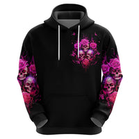 Three Rose Skull Hoodie Stuck Between Idk Idc And Idgaf - Wonder Print Shop