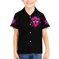 Three Rose Skull Kid Hawaiian Shirt Stuck Between Idk Idc And Idgaf - Wonder Print Shop