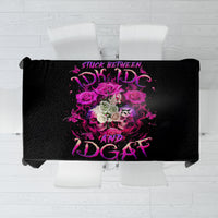 Three Rose Skull Tablecloth Stuck Between Idk Idc And Idgaf - Wonder Print Shop