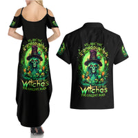 Witch Skull Couples Matching Summer Maxi Dress and Hawaiian Shirt We Are The Granddaughters Of The Witches - Wonder Print Shop