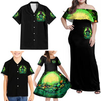 Witch Skull Family Matching Off Shoulder Maxi Dress and Hawaiian Shirt We Are The Granddaughters Of The Witches - Wonder Print Shop