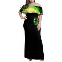 Witch Skull Family Matching Off Shoulder Maxi Dress and Hawaiian Shirt We Are The Granddaughters Of The Witches - Wonder Print Shop
