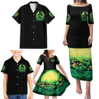 Witch Skull Family Matching Puletasi Dress and Hawaiian Shirt We Are The Granddaughters Of The Witches - Wonder Print Shop