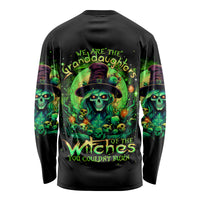 Witch Skull Long Sleeve Shirt We Are The Granddaughters Of The Witches - Wonder Print Shop
