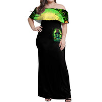 Witch Skull Off Shoulder Maxi Dress We Are The Granddaughters Of The Witches - Wonder Print Shop
