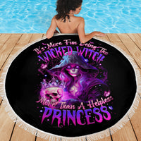 Witch Skull Beach Blanket It's More Fun Being The Wicked Witch - Wonder Print Shop