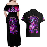 Witch Skull Couples Matching Off Shoulder Maxi Dress and Hawaiian Shirt It's More Fun Being The Wicked Witch - Wonder Print Shop