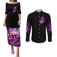 Witch Skull Couples Matching Puletasi Dress and Long Sleeve Button Shirt It's More Fun Being The Wicked Witch - Wonder Print Shop