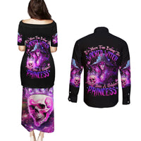Witch Skull Couples Matching Puletasi Dress and Long Sleeve Button Shirt It's More Fun Being The Wicked Witch - Wonder Print Shop