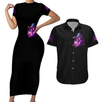 Witch Skull Couples Matching Short Sleeve Bodycon Dress and Hawaiian Shirt It's More Fun Being The Wicked Witch - Wonder Print Shop
