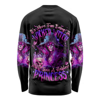 Witch Skull Long Sleeve Shirt It's More Fun Being The Wicked Witch - Wonder Print Shop