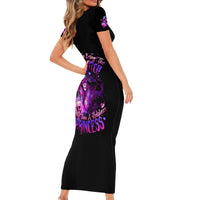 Witch Skull Short Sleeve Bodycon Dress It's More Fun Being The Wicked Witch - Wonder Print Shop