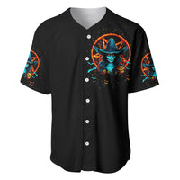 Witch Skull Baseball Jersey Don't Pss Off The Witch - Wonder Print Shop