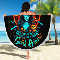 Witch Skull Beach Blanket Don't Pss Off The Witch - Wonder Print Shop