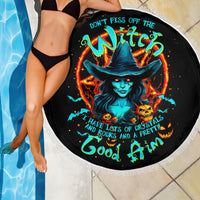 Witch Skull Beach Blanket Don't Pss Off The Witch - Wonder Print Shop