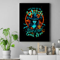 Witch Skull Canvas Wall Art Don't Pss Off The Witch - Wonder Print Shop