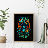 Witch Skull Canvas Wall Art Don't Pss Off The Witch - Wonder Print Shop